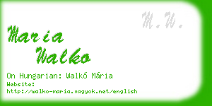 maria walko business card
