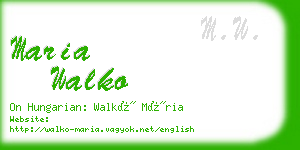 maria walko business card